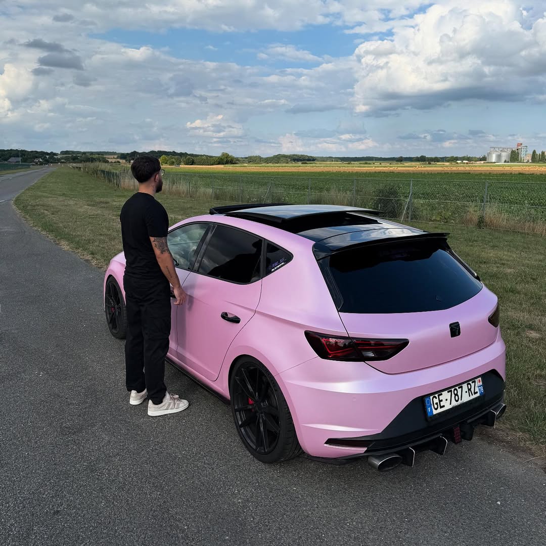 Matte Satin Bubblegum Pink Car Vinyl Wrap