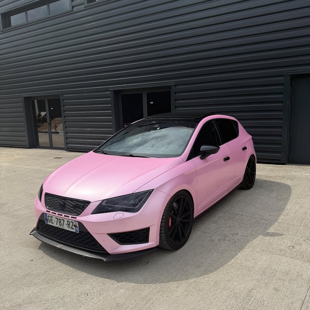 Matte Satin Bubblegum Pink Car Vinyl Wrap