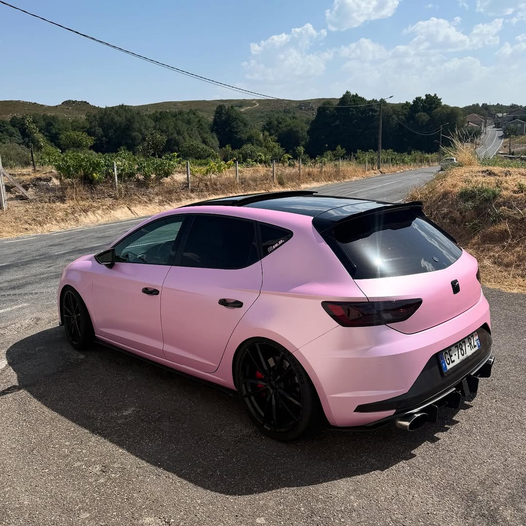 Matte Satin Bubblegum Pink Car Vinyl Wrap