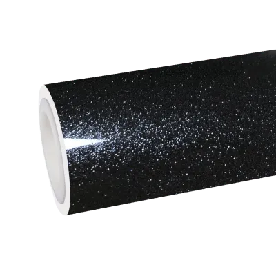TPU Gloss Metallic Sparkle Glitter Black Colored PPF Paint Protection Film 01