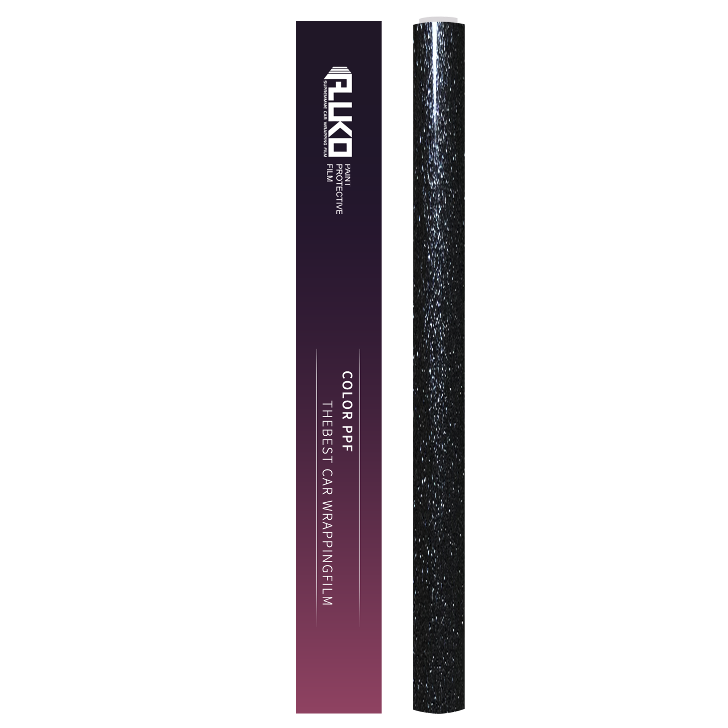 TPU Gloss Metallic Sparkle Glitter Black Colored PPF Paint Protection Film