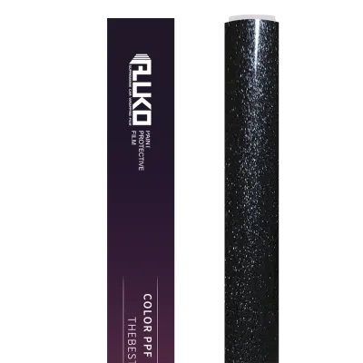 TPU Gloss Metallic Sparkle Glitter Black Colored PPF Paint Protection Film 02