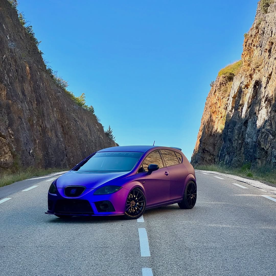 Matte Satin Chrome Purple Car Vinyl Wrap PET 