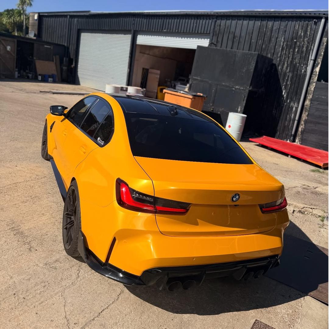 Gloss Metallic Golden Yellow Car Vinyl Wrap 
