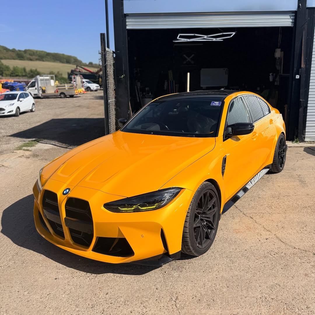 Gloss Metallic Golden Yellow Car Vinyl Wrap 