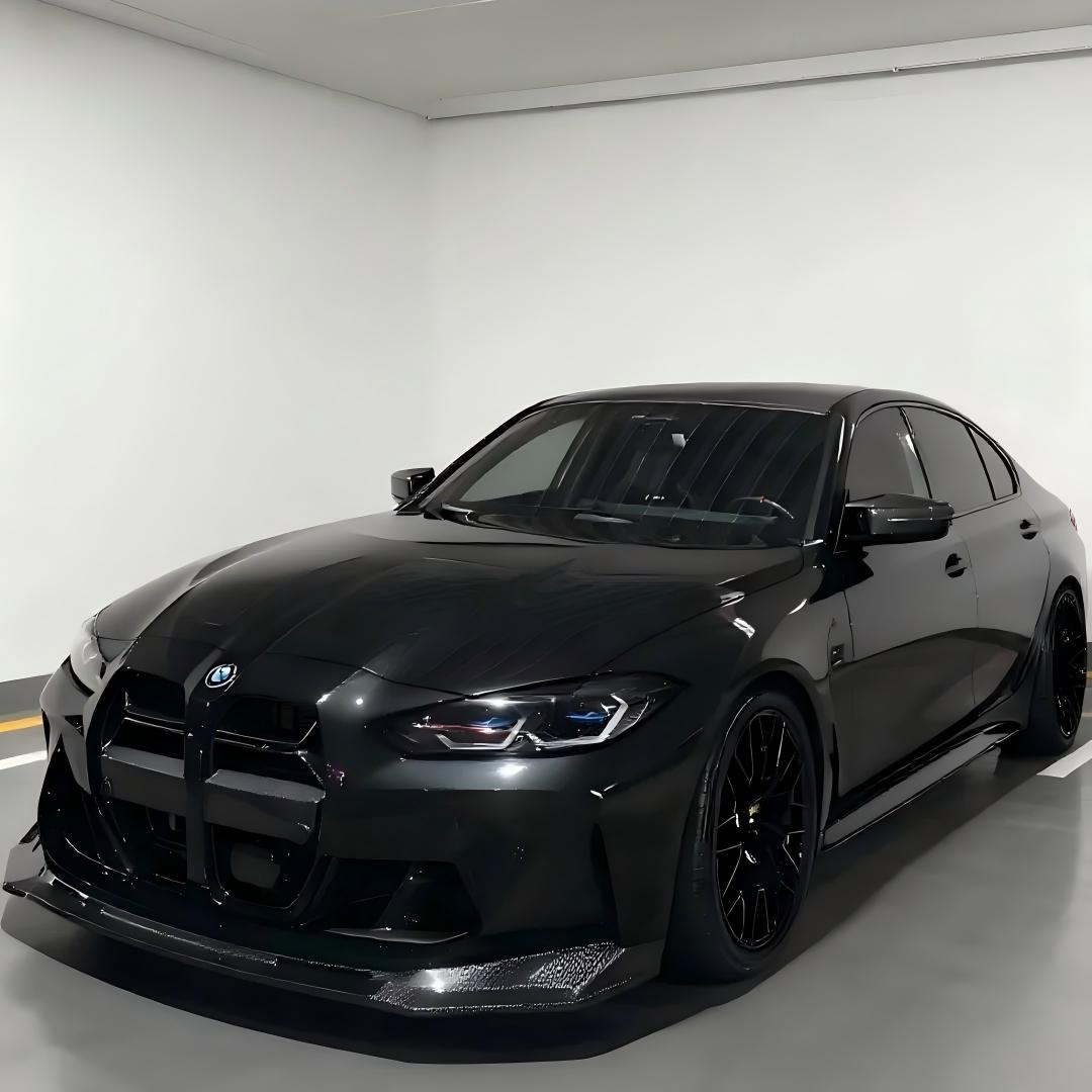 Gloss Metallic Diamond Graphite Grey Car Vinyl Wrap BMW PET 