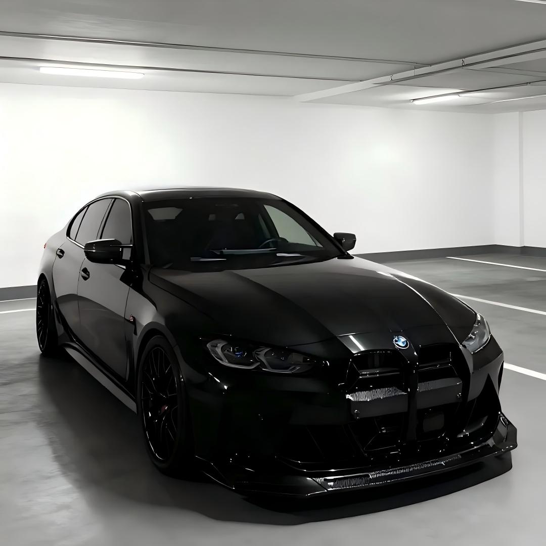 Gloss Metallic Diamond Graphite Grey Car Vinyl Wrap BMW PET 