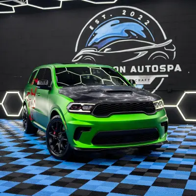 Matte Chrome Green Car Vinyl Wrap  02