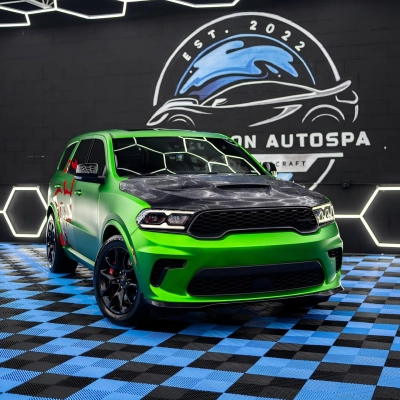 Matte Chrome Green Car Vinyl Wrap  02