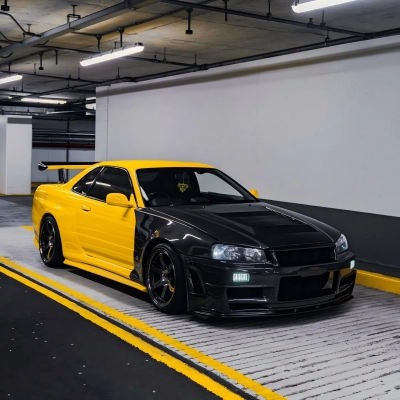 Gloss Light Sunflower Yellow Car Vinyl Wrap PET 02