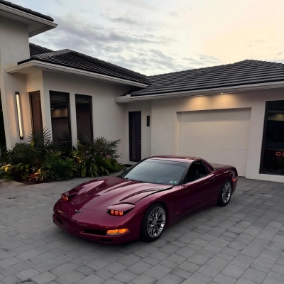 Gloss Metallic Pagoda Red Car Vinyl Wrap PET 02