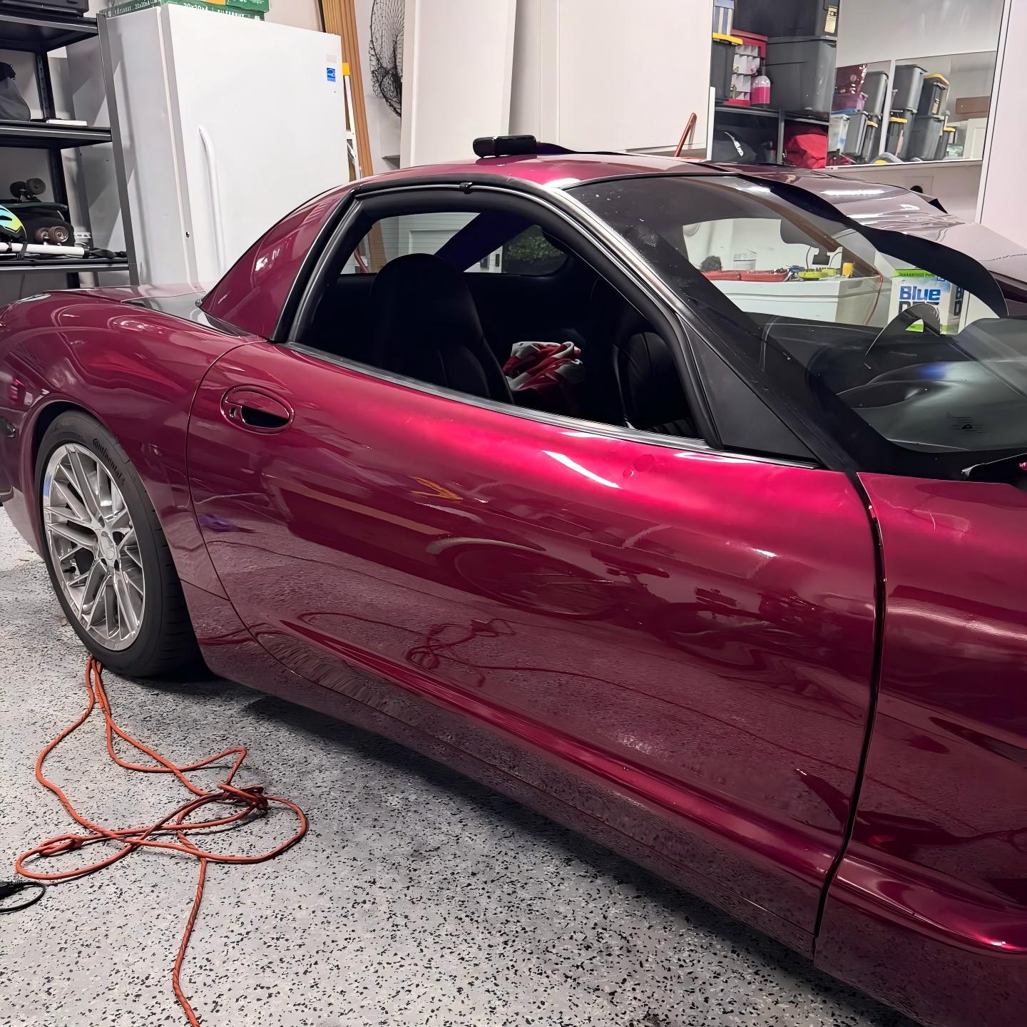 Gloss Metallic Pagoda Red Car Vinyl Wrap PET