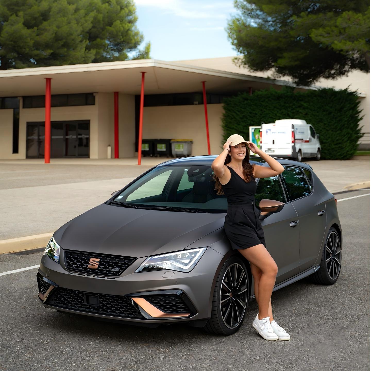 Matte Satin Dark Grey Car Vinyl Wrap PET