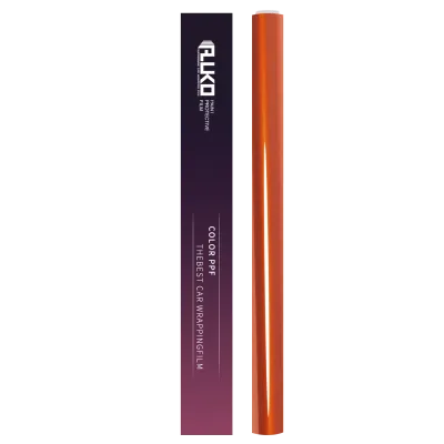 TPU Gloss Metallic Fiery Orange Colored PPF Paint Protection Film 02