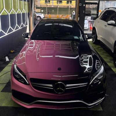 ALUKOVINYL Pink to Black Gradient Custom Printed Vinyl Wrap  01