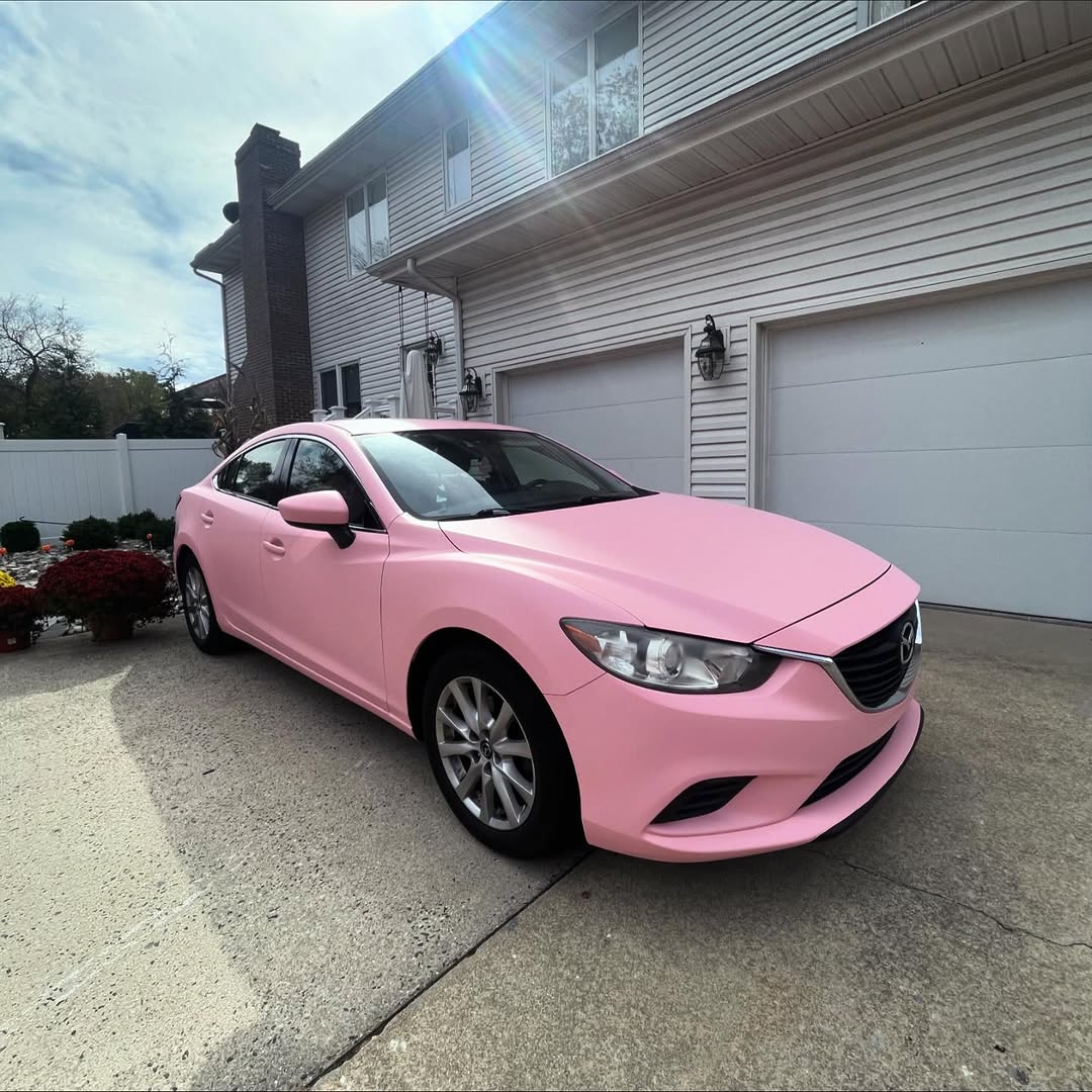Matte Ultimate Flat Rose Pink Car Vinyl Wrap| Matte Baby Pink Wrap PET