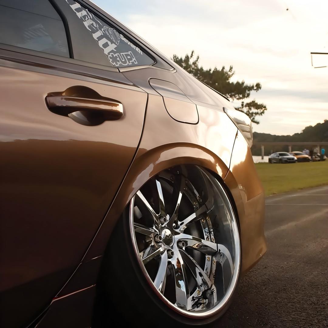 Gloss Metallic Metal Brown Car Vinyl Wrap PET