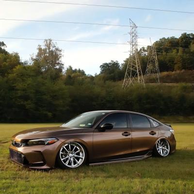 Gloss Metallic Metal Brown Car Vinyl Wrap PET 02