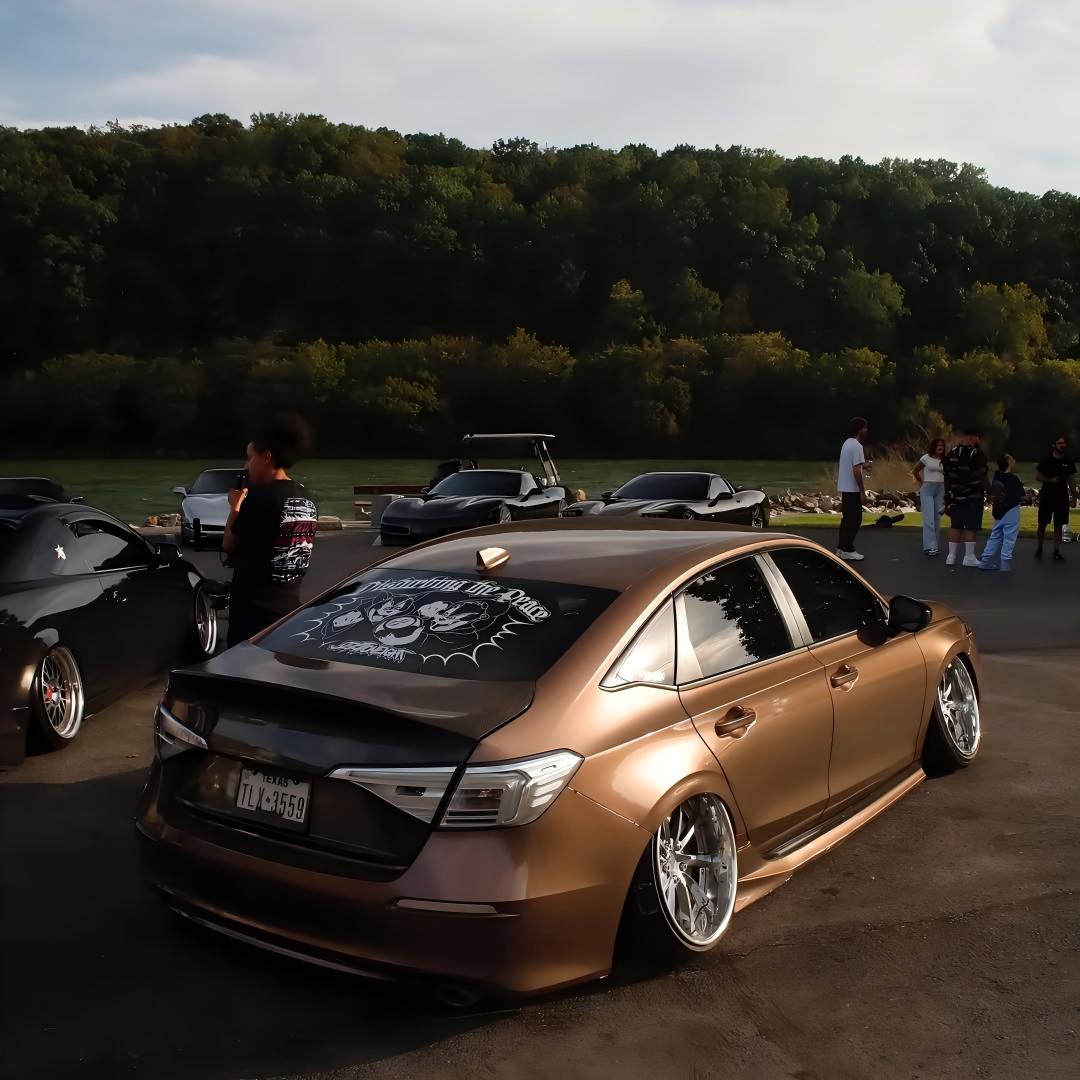 Gloss Metallic Metal Brown Car Vinyl Wrap PET