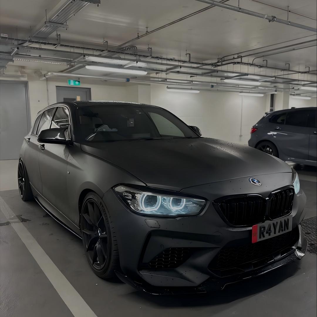 Ultra Matte Black Car Vinyl Wrap Tesla BMW PET