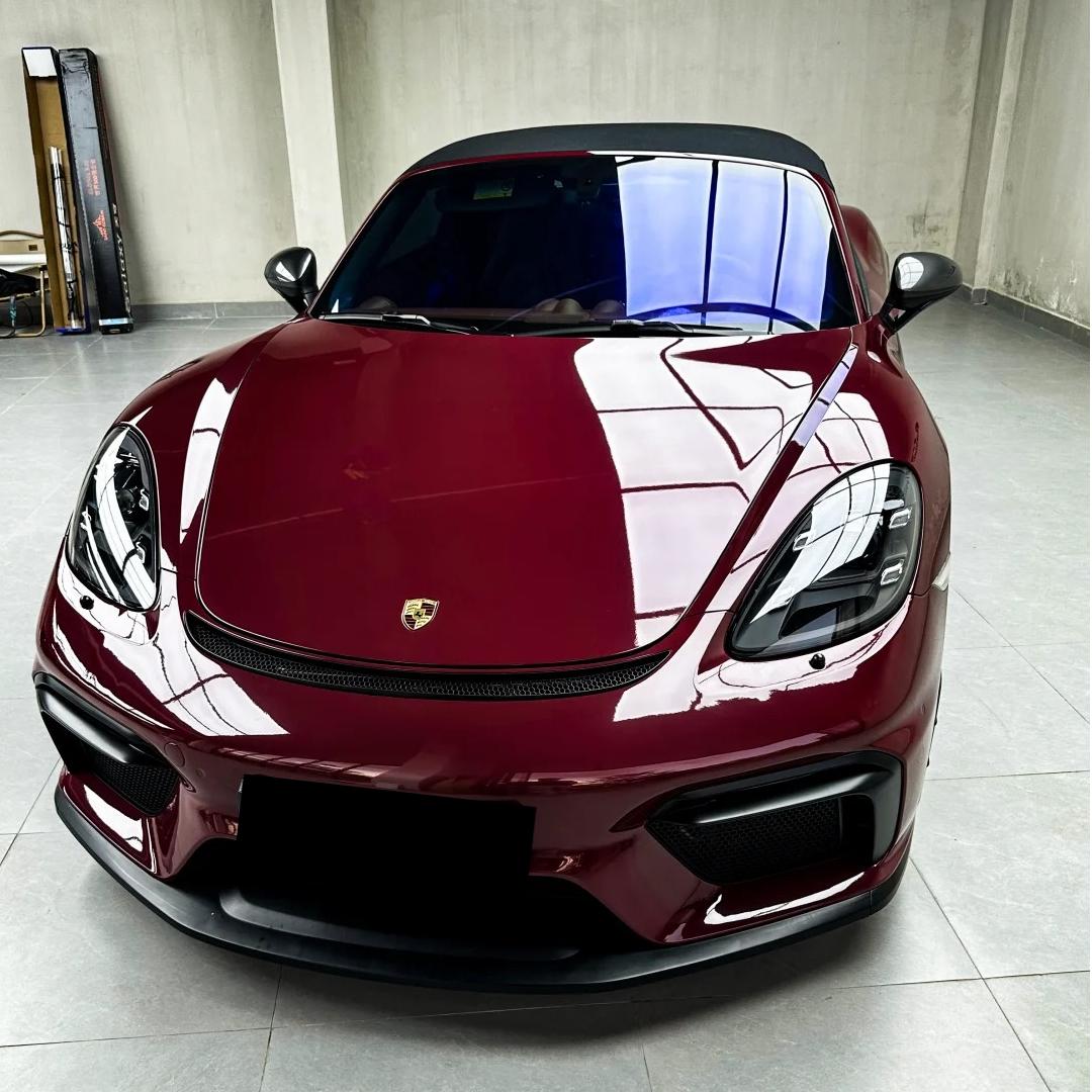 Gloss Metallic Ancora Red Car Vinyl Wrap PET