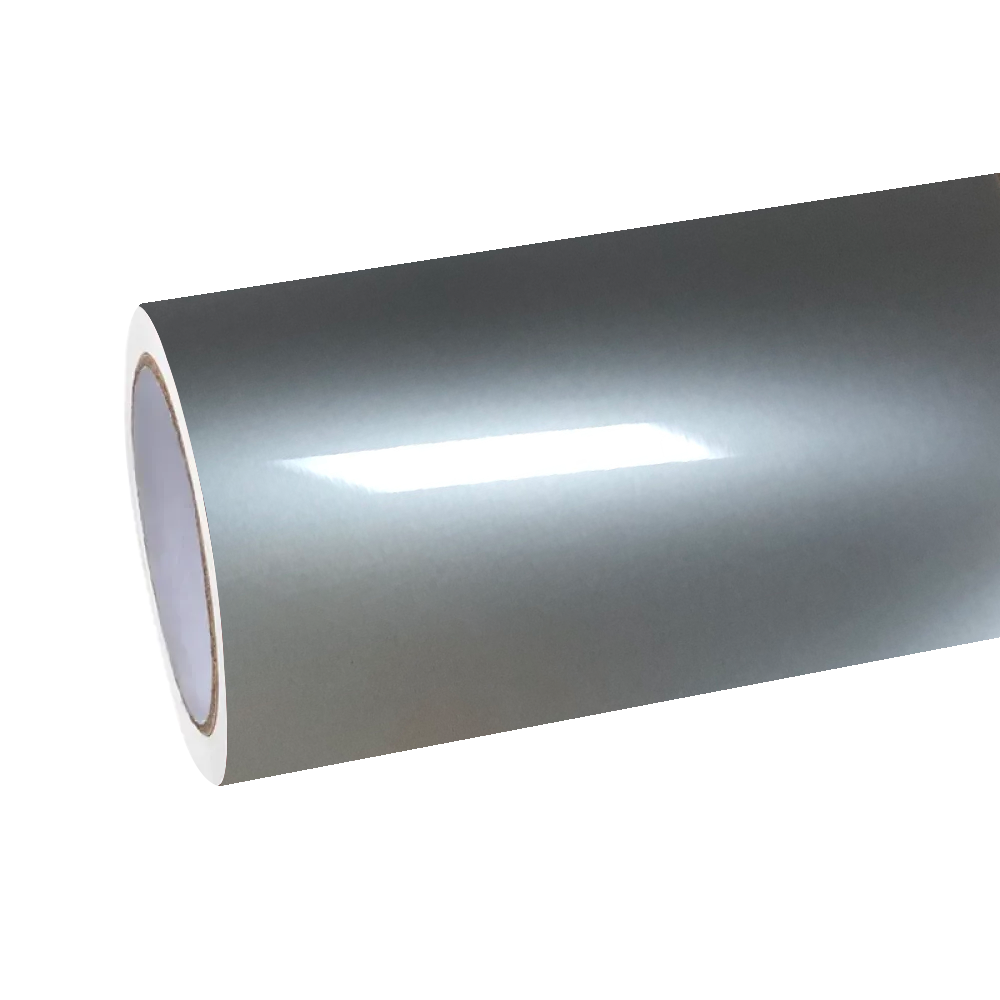 Gloss Liquid Shiny Silver Car Vinyl Wrap PET