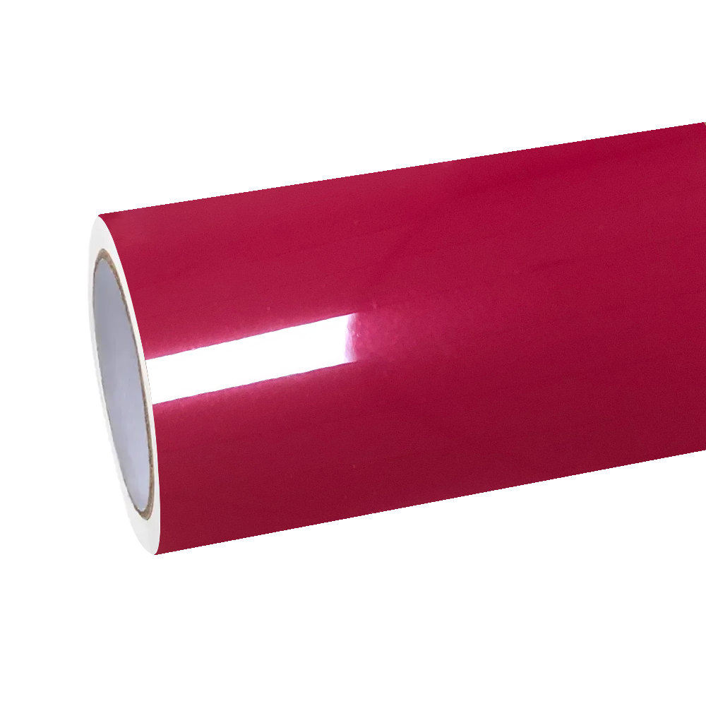 Gloss Metallic Magenta Red Car Vinyl Wrap PET
