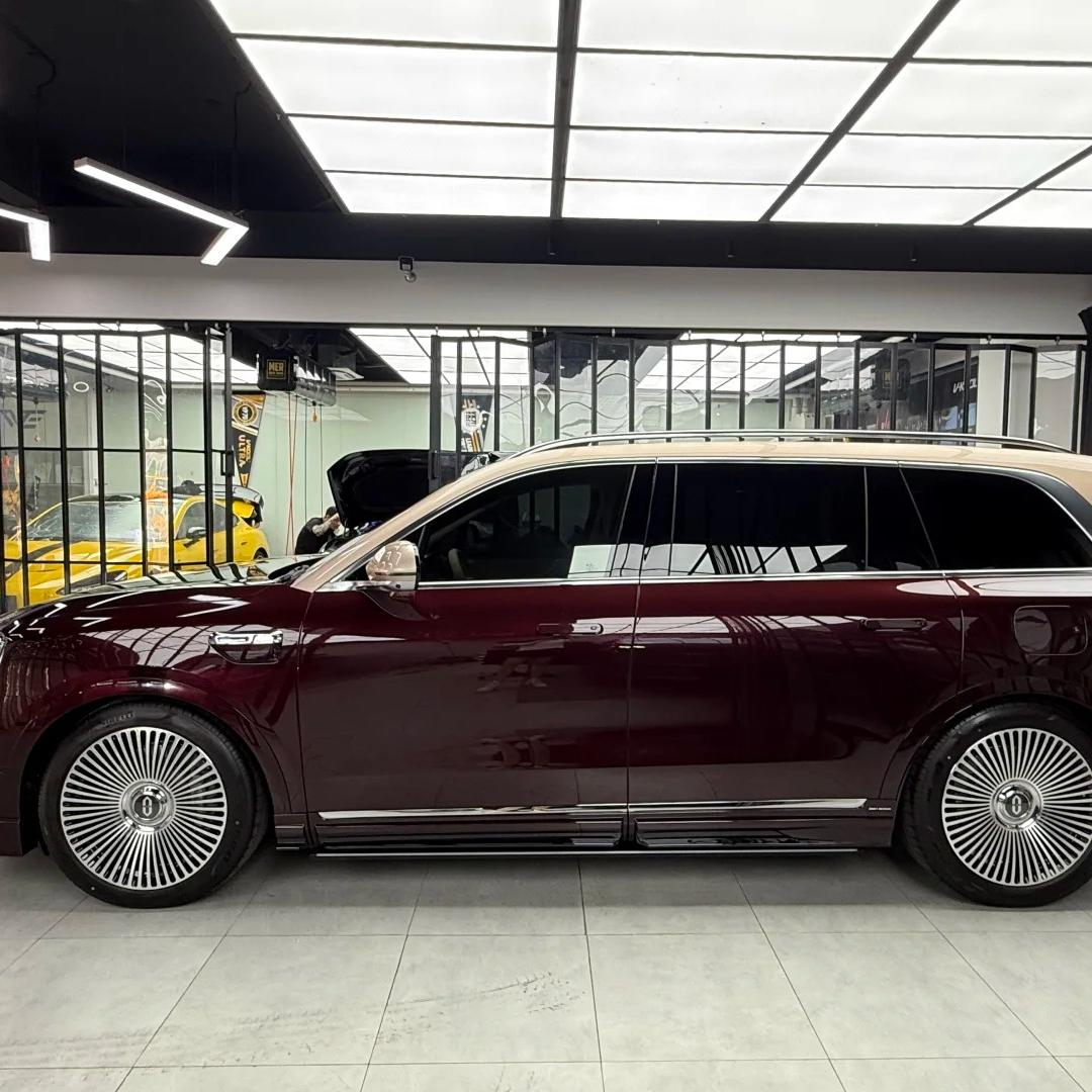 Plum Red Car Vinyl Wrap