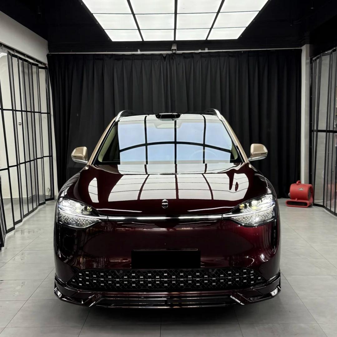 Plum Red Car Vinyl Wrap