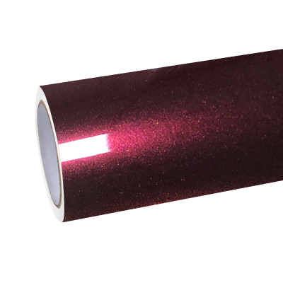 Gloss Metallic Plum Red Car Vinyl Wrap PET 01