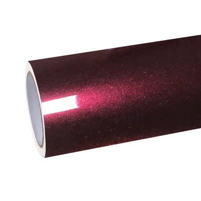 Gloss Metallic Plum Red Car Vinyl Wrap PET 01