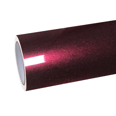 Gloss Metallic Plum Red Car Vinyl Wrap PET 01