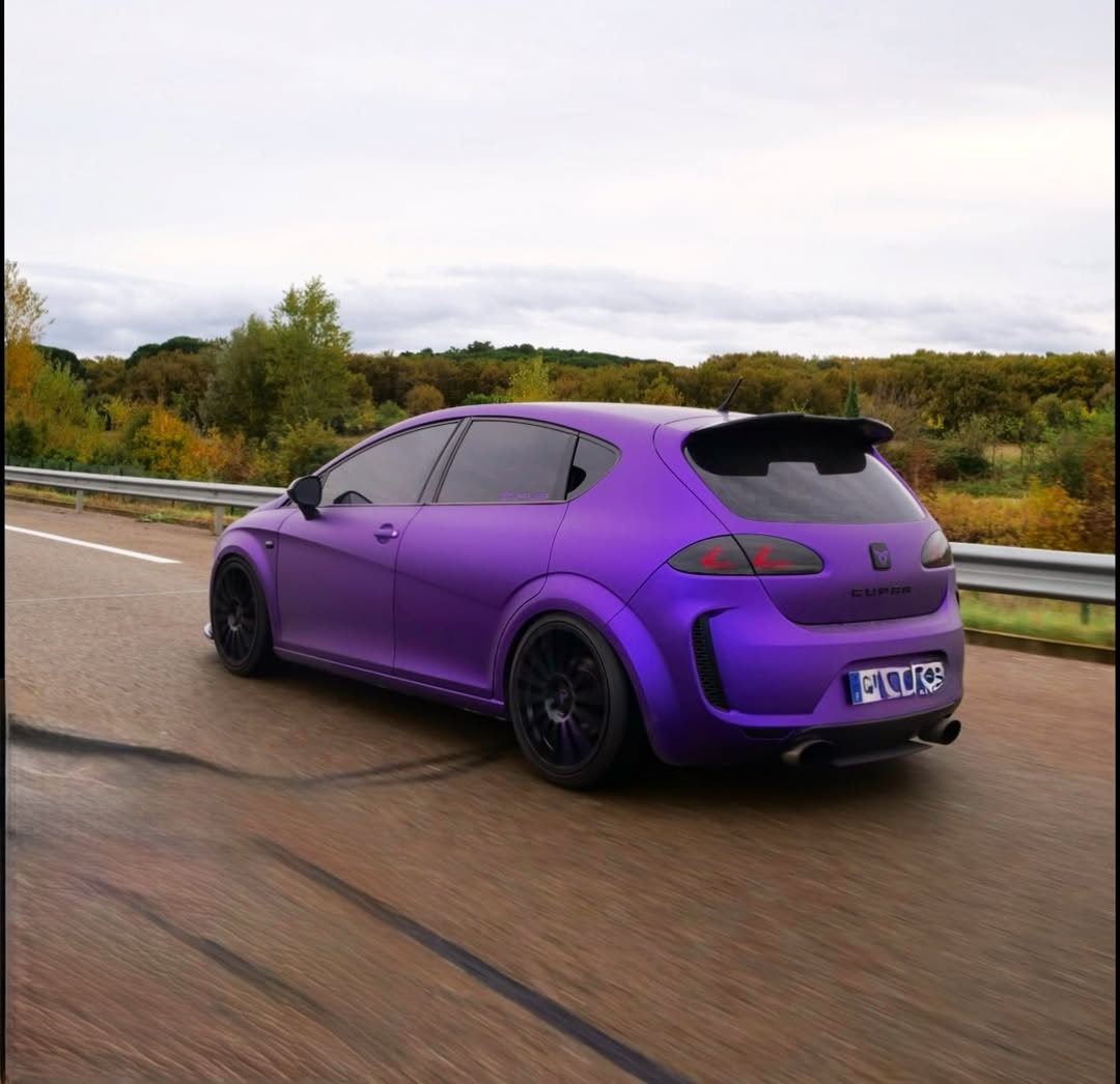 Matte Satin Chrome Purple Car Vinyl Wrap PET 