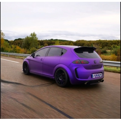Matte Satin Chrome Purple Car Vinyl Wrap PET  02