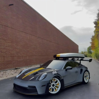 TPU Eclipse Black Color Shift White to Black PPF Car wrap 01