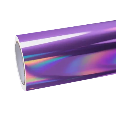 Gloss Purple Holographic Chrome Laser Car Vinyl Wrap 01