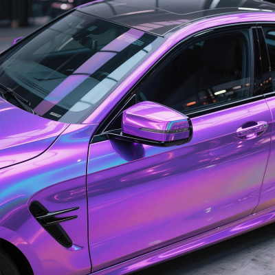 Gloss Purple Holographic Chrome Laser Car Vinyl Wrap 02