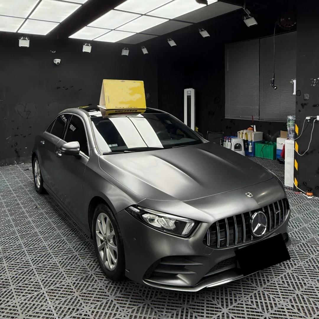 Matte Metallic Valcanic Grey Car Vinyl Wrap PET