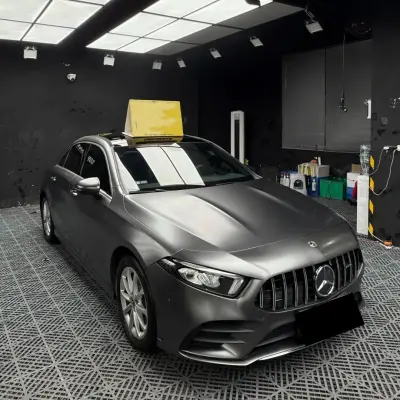 Matte Metallic Valcanic Grey Car Vinyl Wrap PET 02