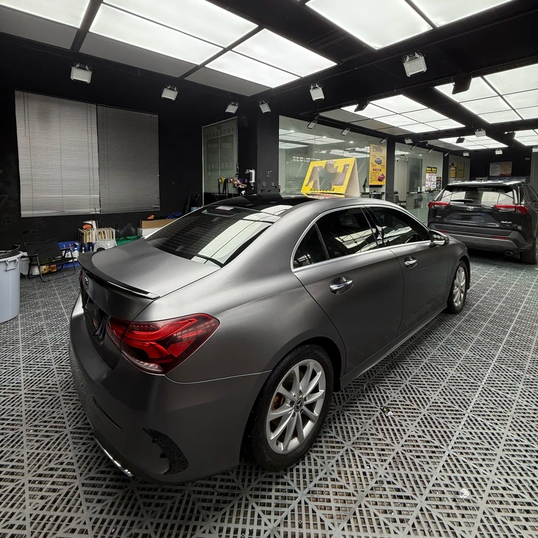 Matte Metallic Valcanic Grey Car Vinyl Wrap PET