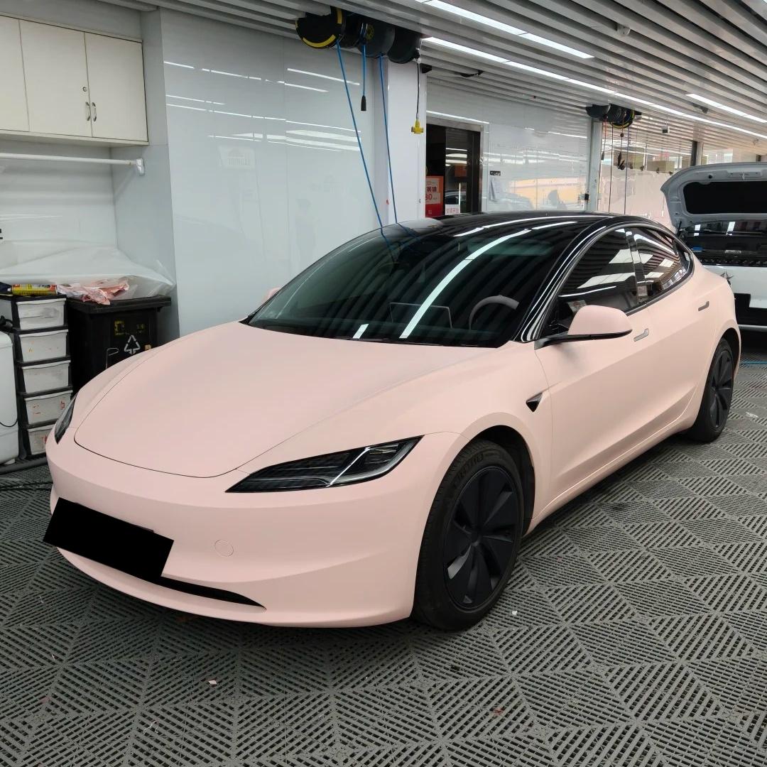 Ultimate Flat Baby Pink Car Vinyl Wrap PET