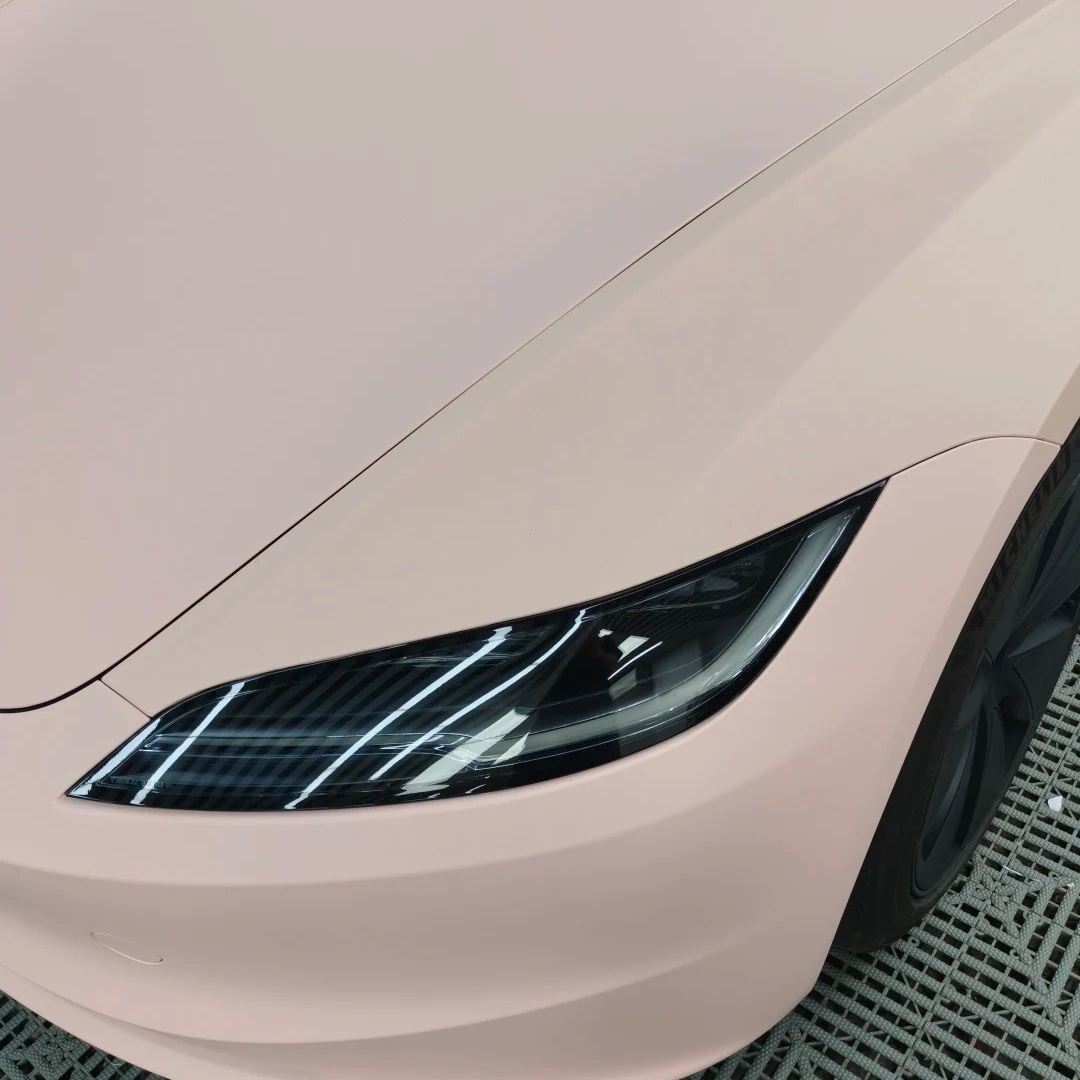 Ultimate Flat Baby Pink Car Vinyl Wrap PET