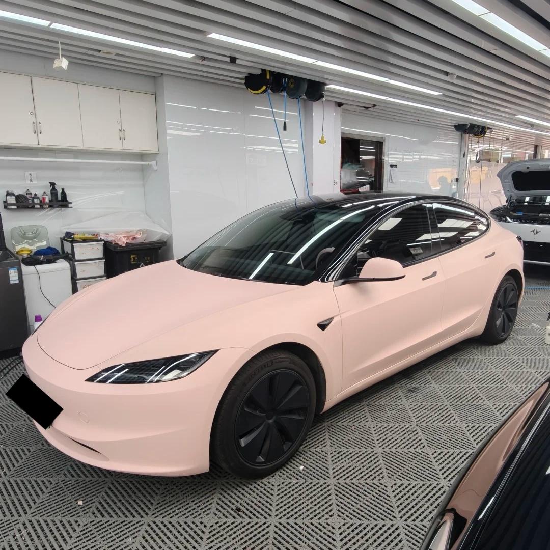 Ultimate Flat Baby Pink Car Vinyl Wrap PET