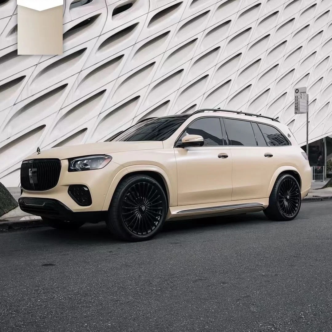 Ultimate Flat Shine Latte Brown Car Vinyl Wrap PET