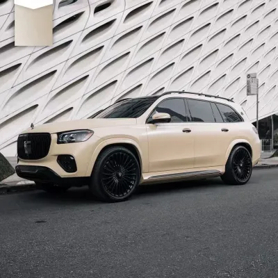 Ultimate Flat Shine Latte Brown Car Vinyl Wrap PET 02