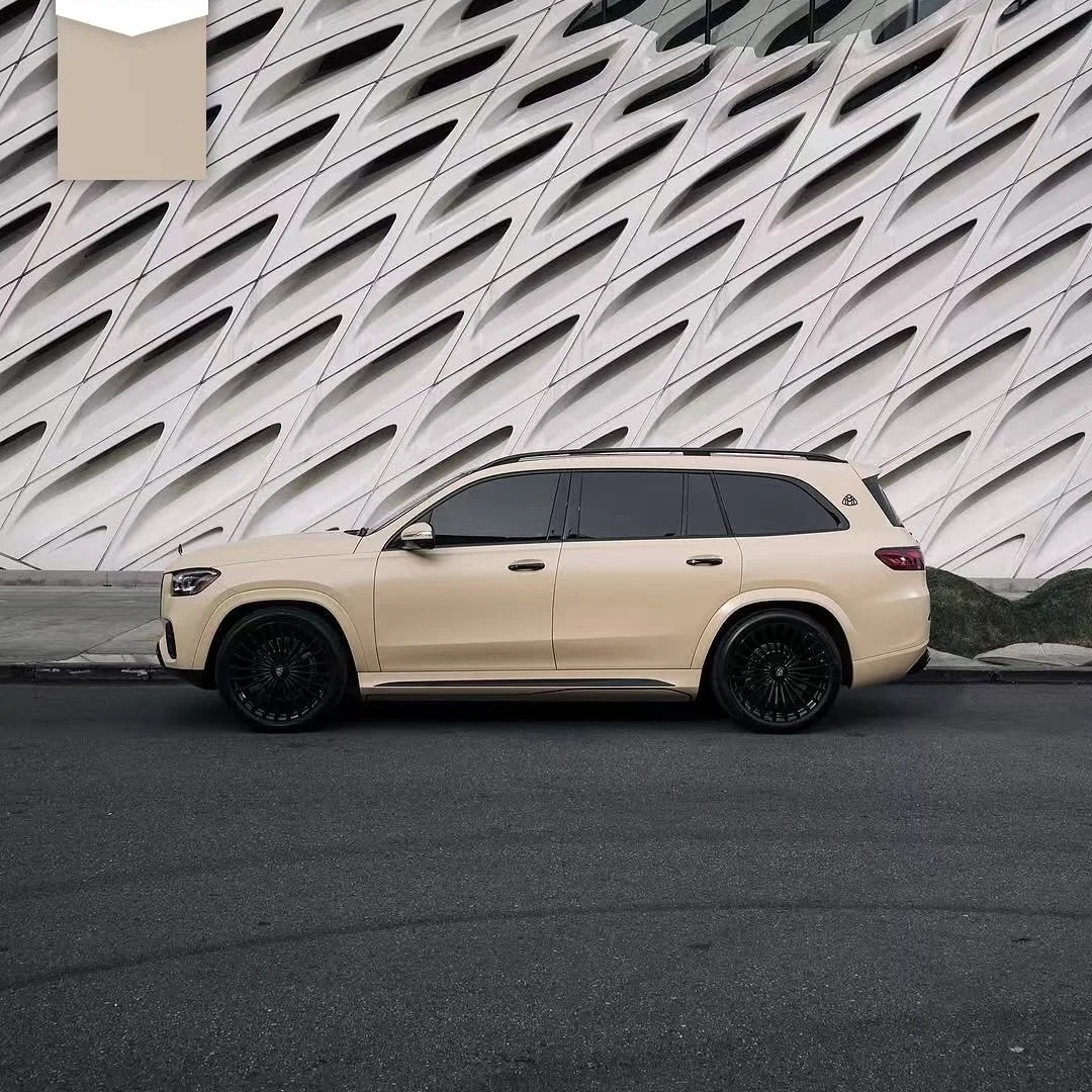 Ultimate Flat Shine Latte Brown Car Vinyl Wrap PET