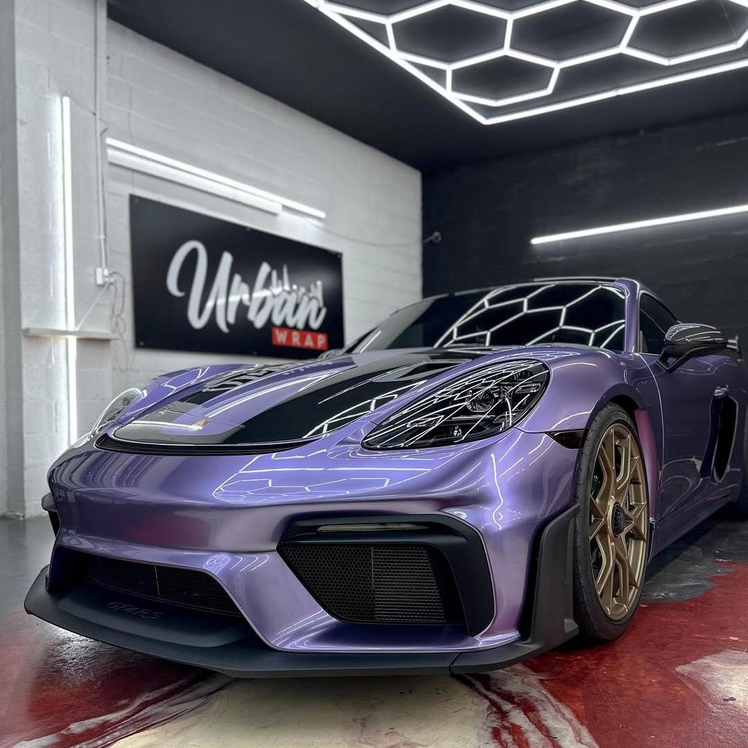Gloss Metallic Viola Purple Car Vinyl Wrap PET