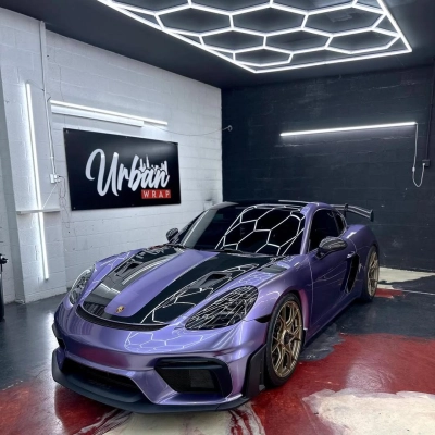 Gloss Metallic Viola Purple Car Vinyl Wrap PET 02