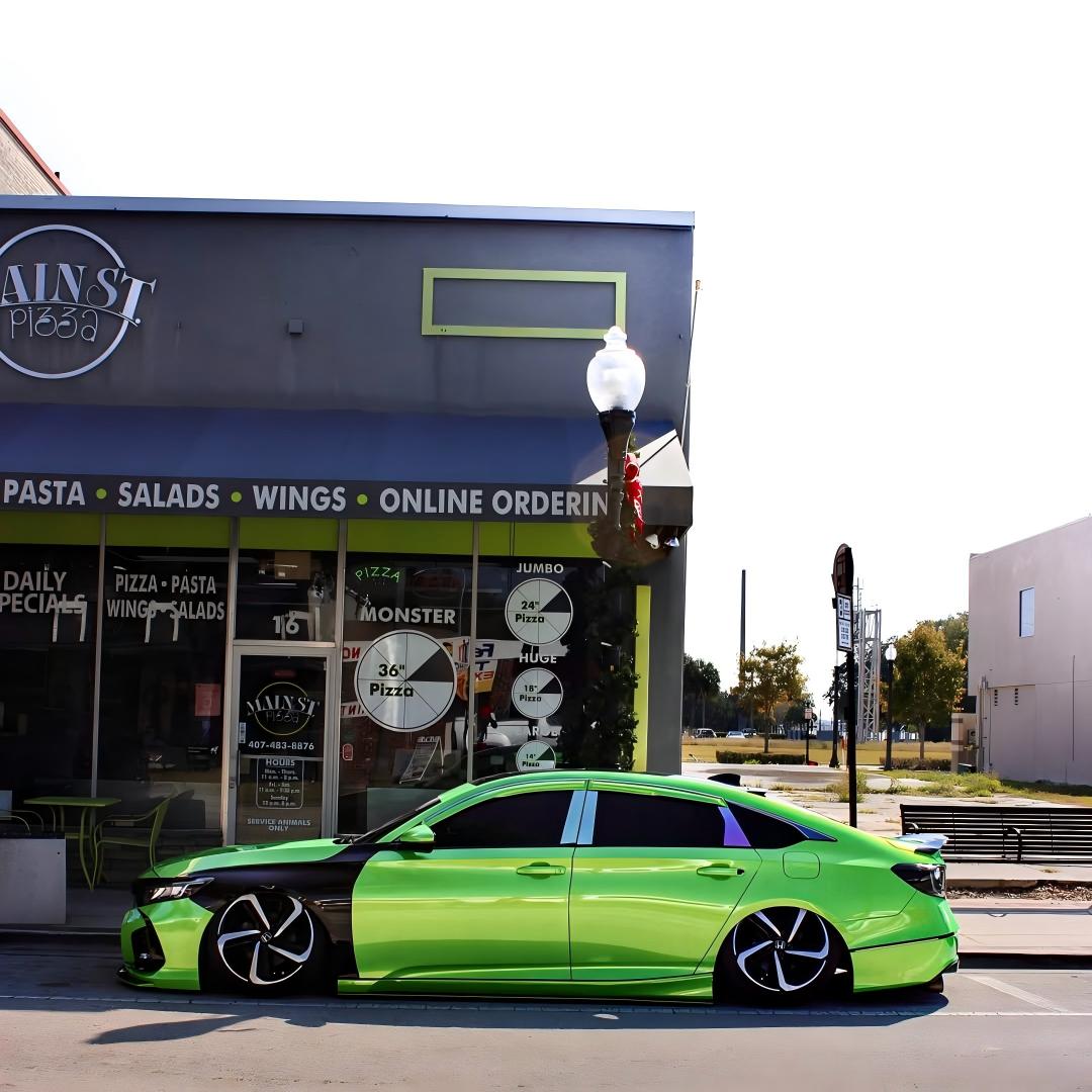 Gloss Metallic Gold Green Car Vinyl Wrap PET