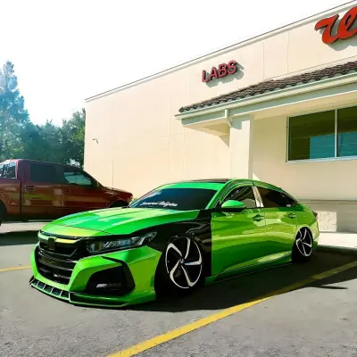 Gloss Metallic Gold Green Car Vinyl Wrap PET 02